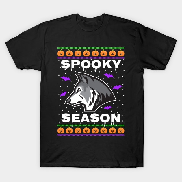 Spooky Season Wolf T-Shirt by SpookyWolves